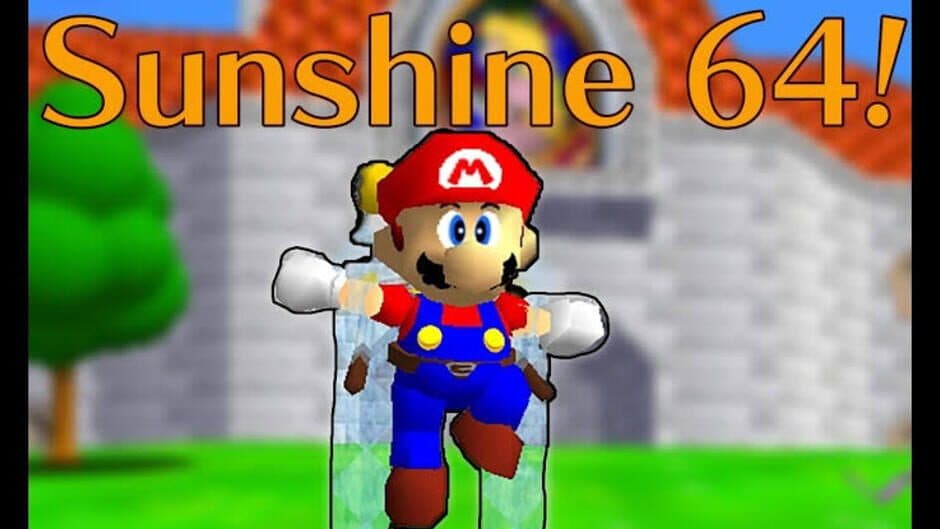 Super Mario Sunshine in Super Mario 64 artwork 1