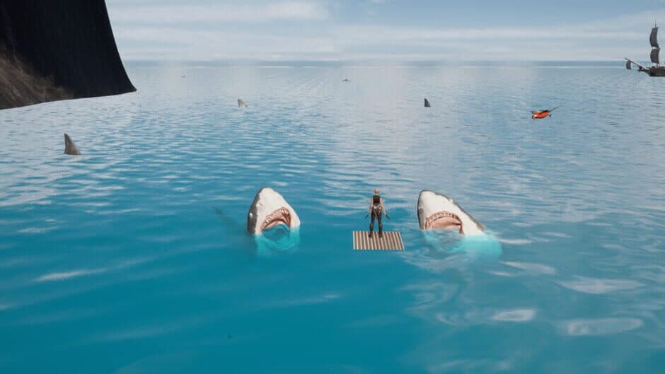 Flying Carpets Over Shark Infested Waters artwork 1