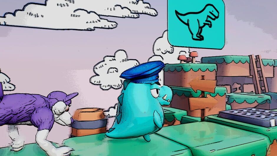 Dino Running from a Furry: Gamesforfarm artwork 2