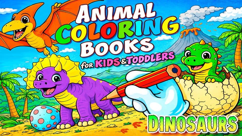 Animal Coloring Books for Kids & Toddlers: Dinosaurs artwork 1