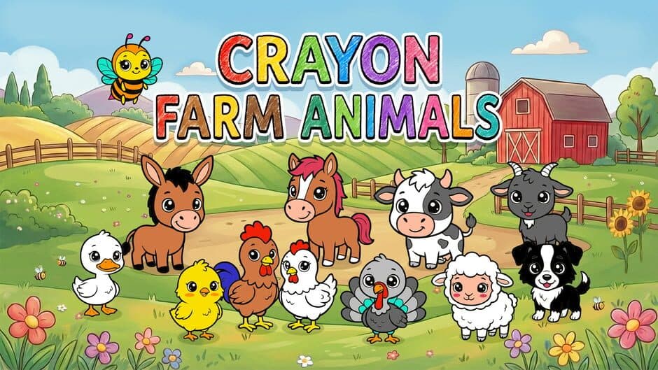 Crayon Farm Animals artwork 1
