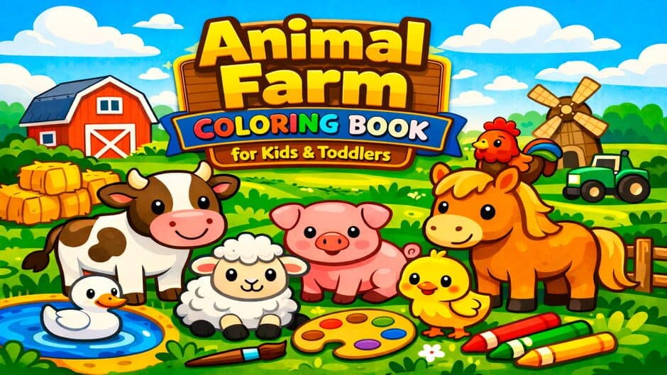 Animal Farm Coloring Book for Kids & Toddlers artwork 1