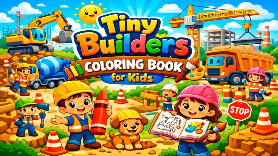 Tiny Builders Coloring Book for Kids artwork 1