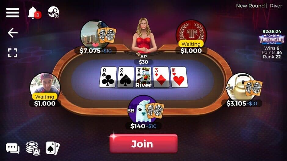 Downtown Casino: Texas Hold'em Poker screenshot 1