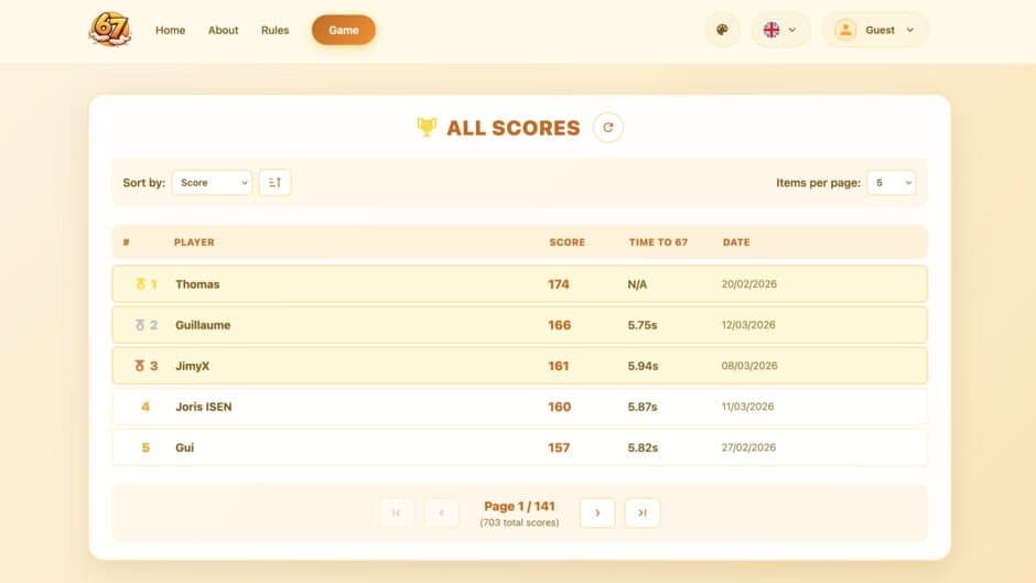 67 Game Online screenshot 4