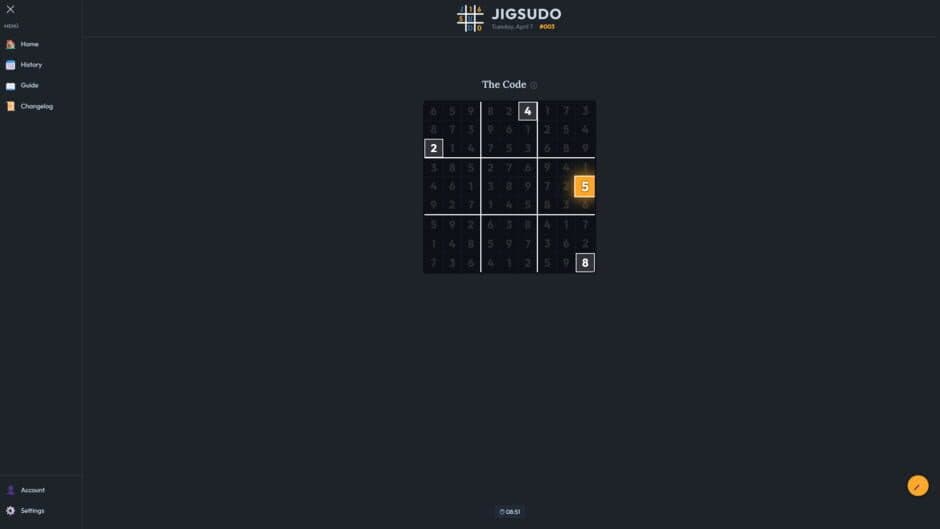 Jigsudo screenshot 2