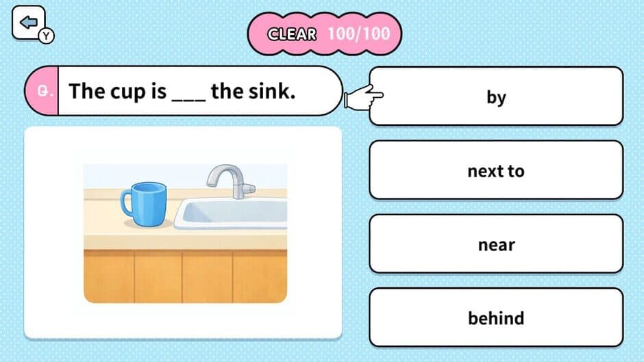Learn with Illustrations! English Prepositions 4-Choice Quiz screenshot 3