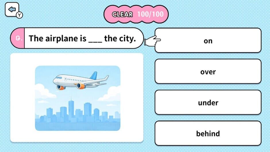 Learn with Illustrations! English Prepositions 4-Choice Quiz screenshot 4