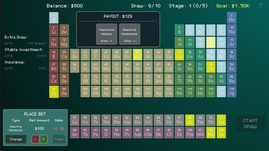Periodic Lottery screenshot 4