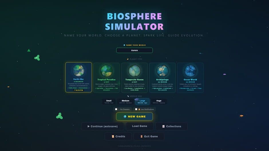 Biosphere Simulator screenshot 1