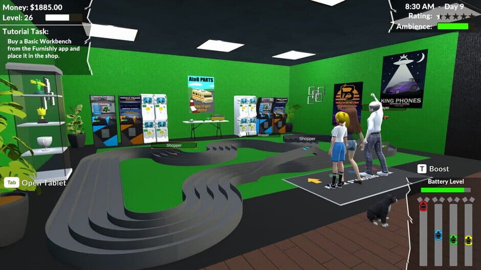 Pocket Racer Shop Sim screenshot 1