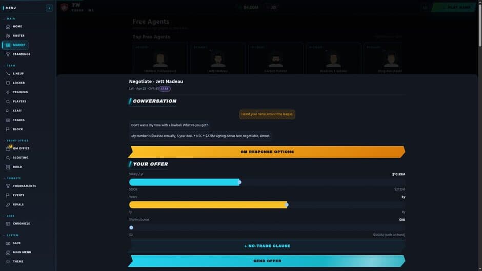 OvertimeGM: Hockey Manager screenshot 3