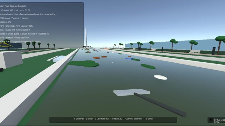 Reflection Pool Cleaner Simulator screenshot 1