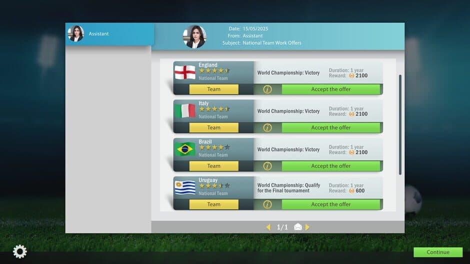 Football, Tactics & Glory: World Championship screenshot 4