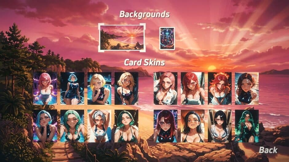 Solitaire Paradise: Anime Bikini Babes screenshot 2