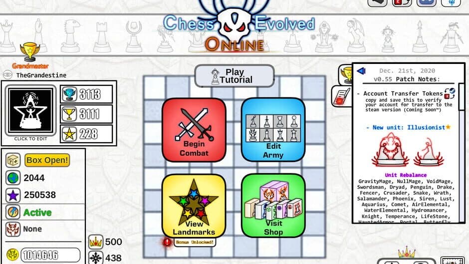 Chess Evolved Online screenshot 2