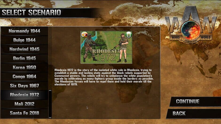 Wars Across the World: Rhodesia 1972 screenshot 1