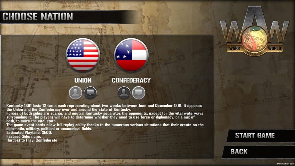 Wars Across the World: Kentucky 1861 screenshot 2