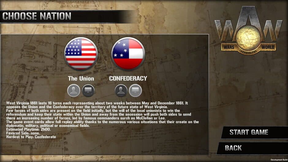 Wars Across the World: West Virginia 1861 screenshot 2