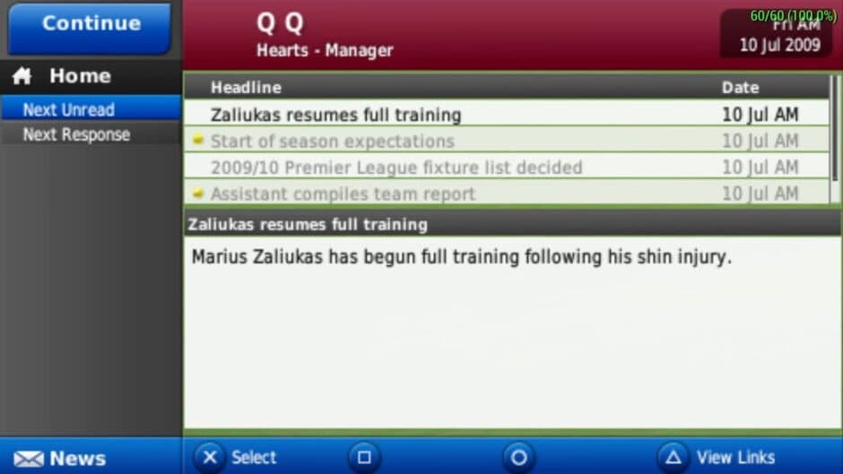 Football Manager Handheld 2010 screenshot 1