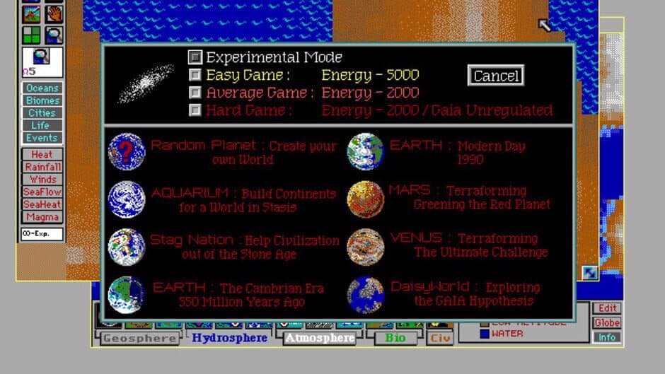 SimEarth: The Living Planet screenshot 1
