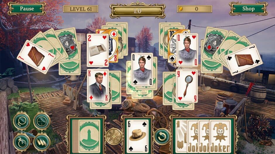 Detective Notes: Lighthouse Mystery Solitaire screenshot 1