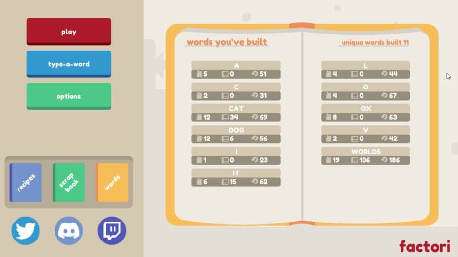Word Factori screenshot 3