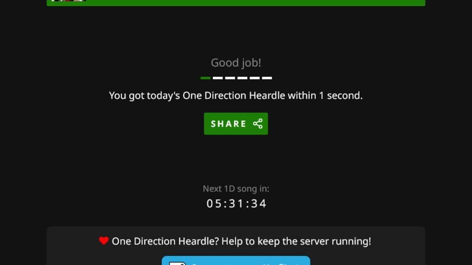 One Direction Heardle screenshot 1