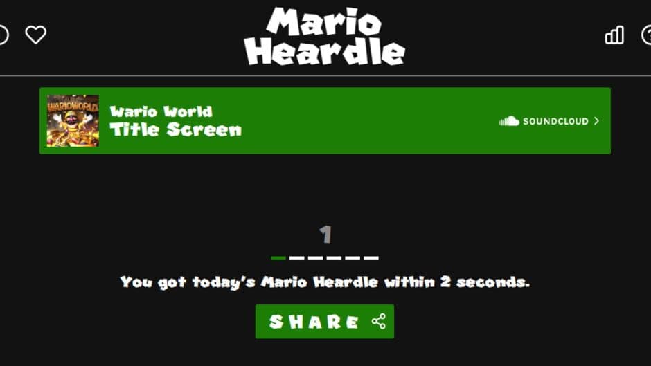 Mario Heardle screenshot 2