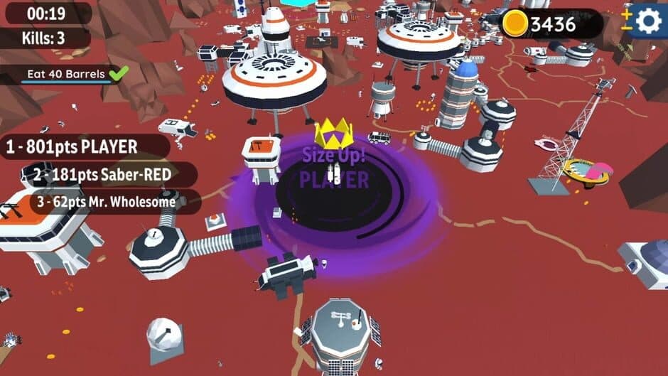 Hole io: Red Planet DLC screenshot 2