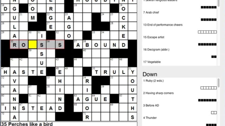Crosswords Crazy! screenshot 1