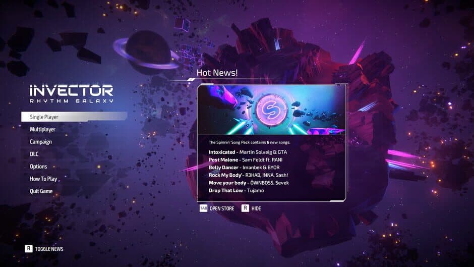 Invector: Rhythm Galaxy - Spinnin' Song Pack screenshot 1
