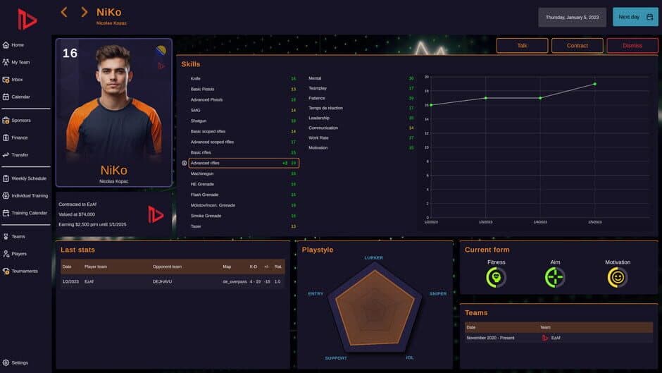 FPS Pro Team Manager screenshot 1