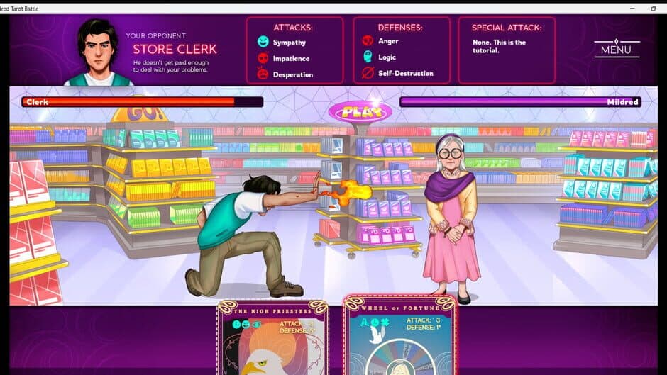 Mildred's Tarot Battle screenshot 1