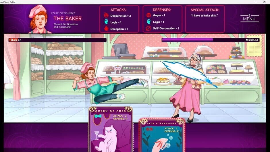 Mildred's Tarot Battle screenshot 2