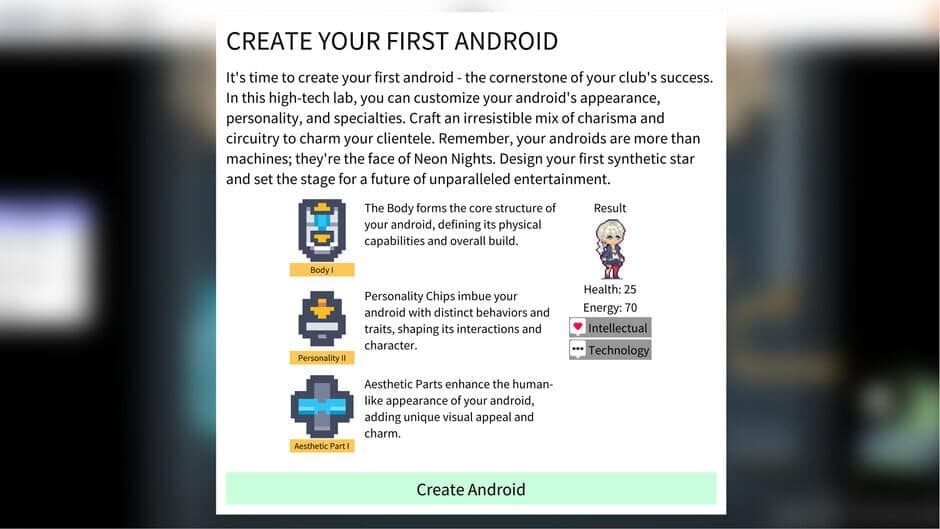 Synthetica: Cyber Club Manager screenshot 4