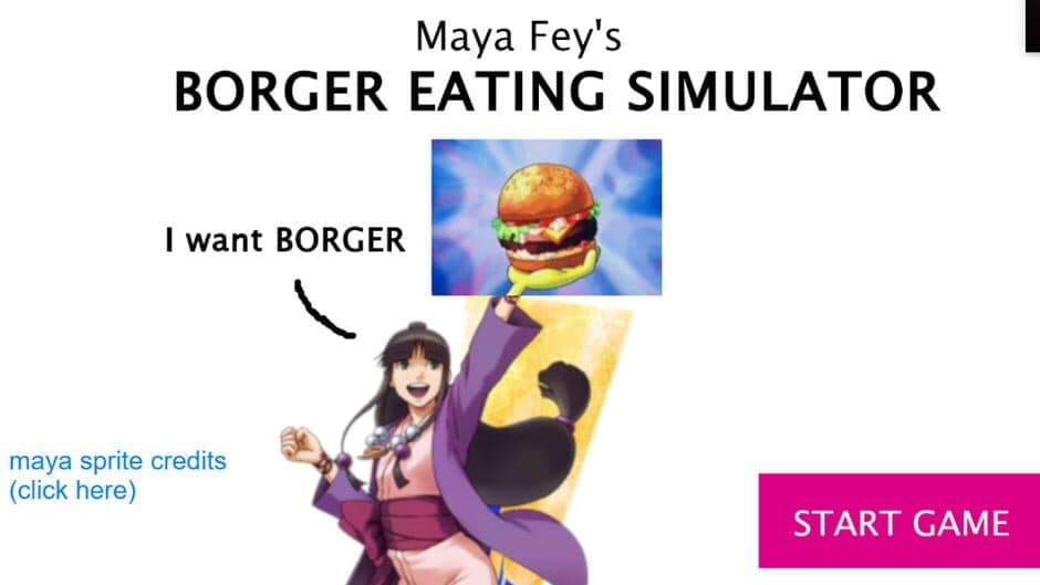 Maya Fey's Borger Eating Simulator screenshot 4
