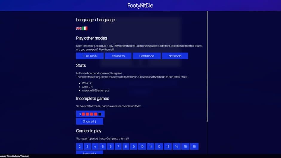 FootyKitDle screenshot 2
