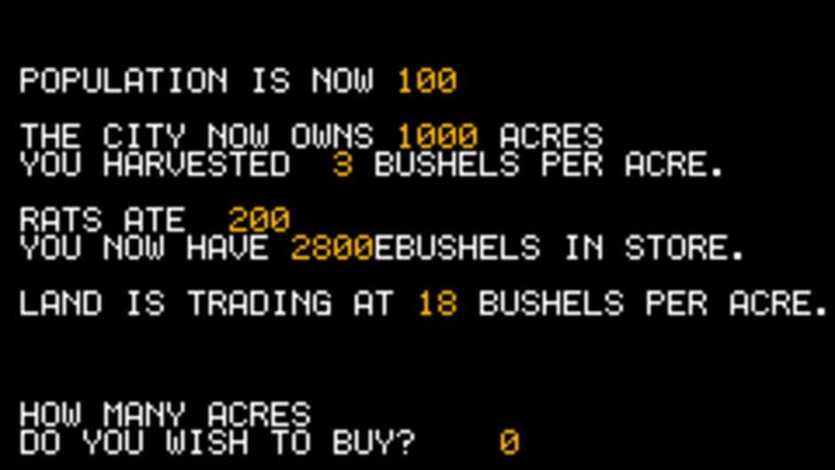 Hammurabi screenshot 2