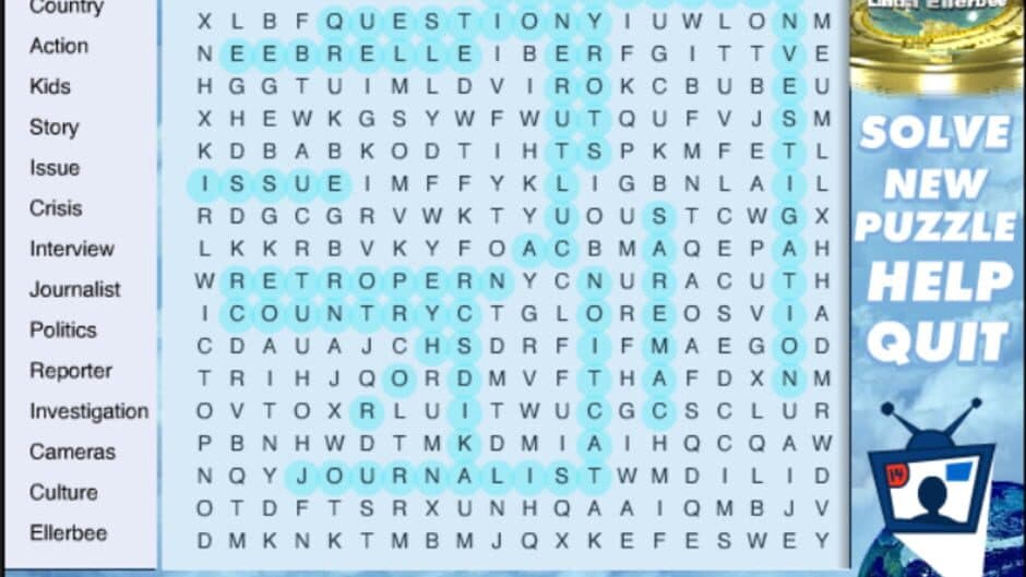 Nick News with Linda Ellerbee Word Search screenshot 1