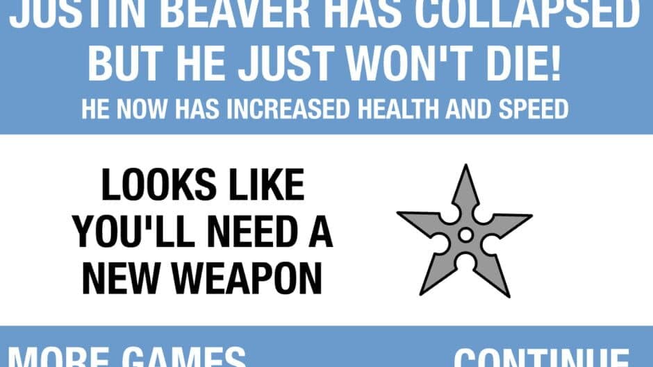 Kill Justin Beaver screenshot 1