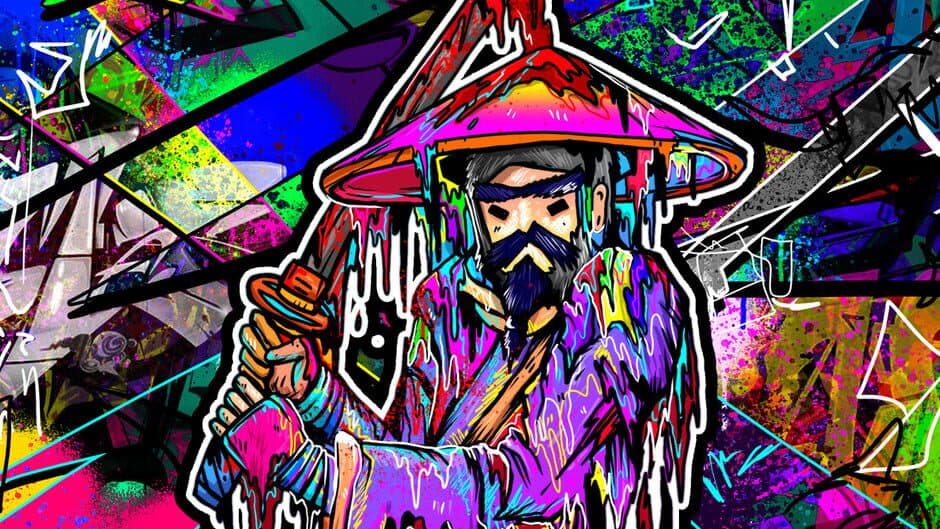 Colorful Katana artwork 1
