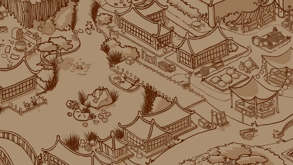 100 Hidden Pandas: Village artwork 1