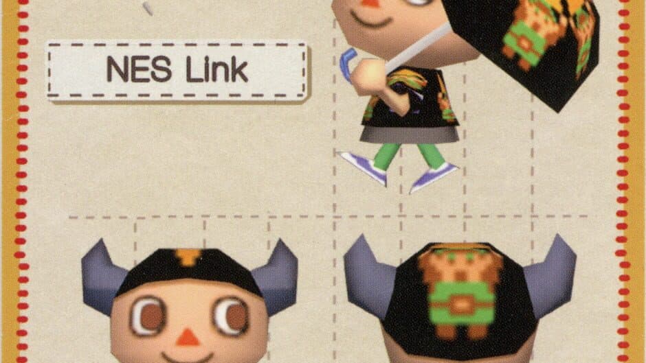 Animal Crossing-e: PR - Design Card: NES Link artwork 1