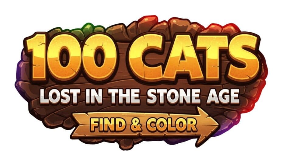 100 Cats Lost in the Stone Age Find & Color artwork 2