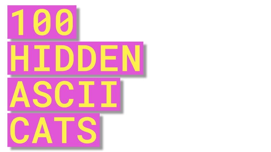 100 Hidden ASCII Cats artwork 2