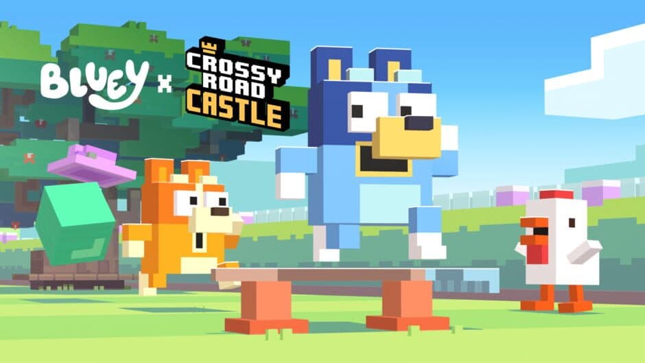 Bluey x Crossy Road Castle artwork 1