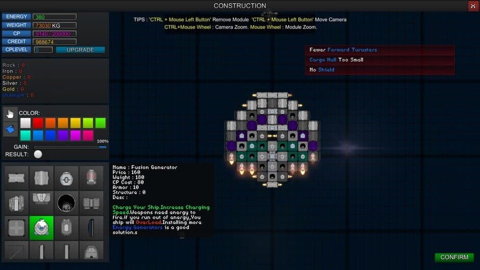 StarShip Constructor screenshot 1