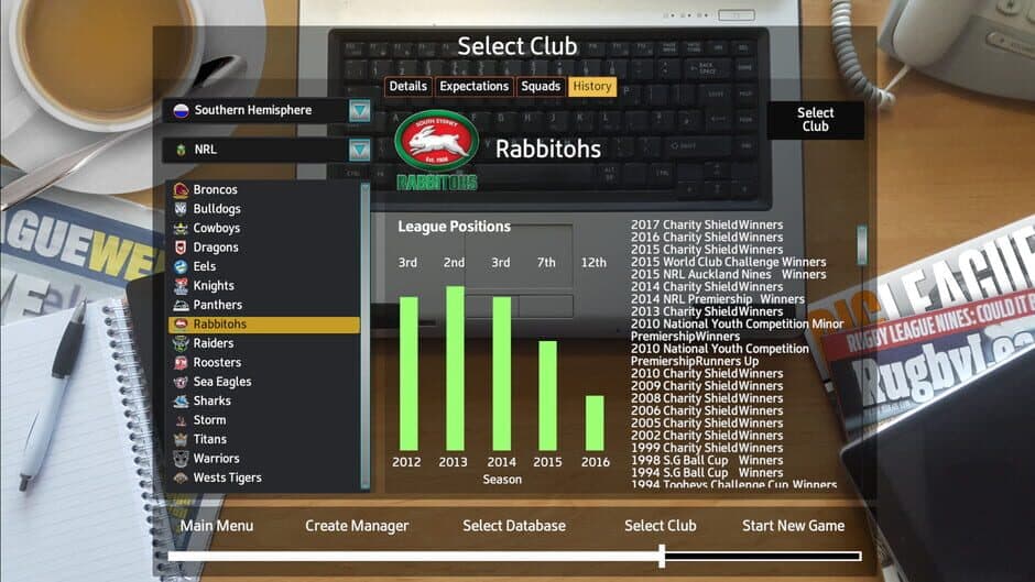 Rugby League Team Manager 2018 screenshot 1
