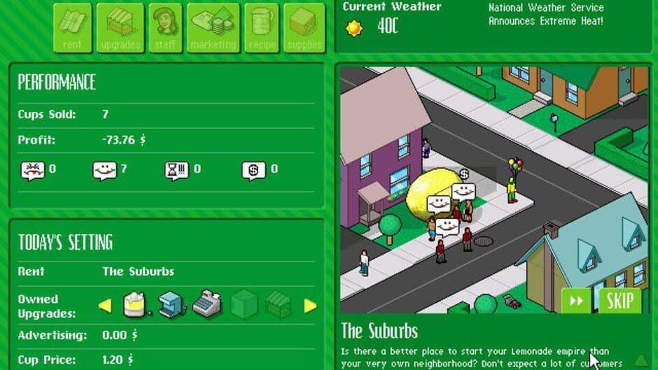 Lemonade Tycoon screenshot 1